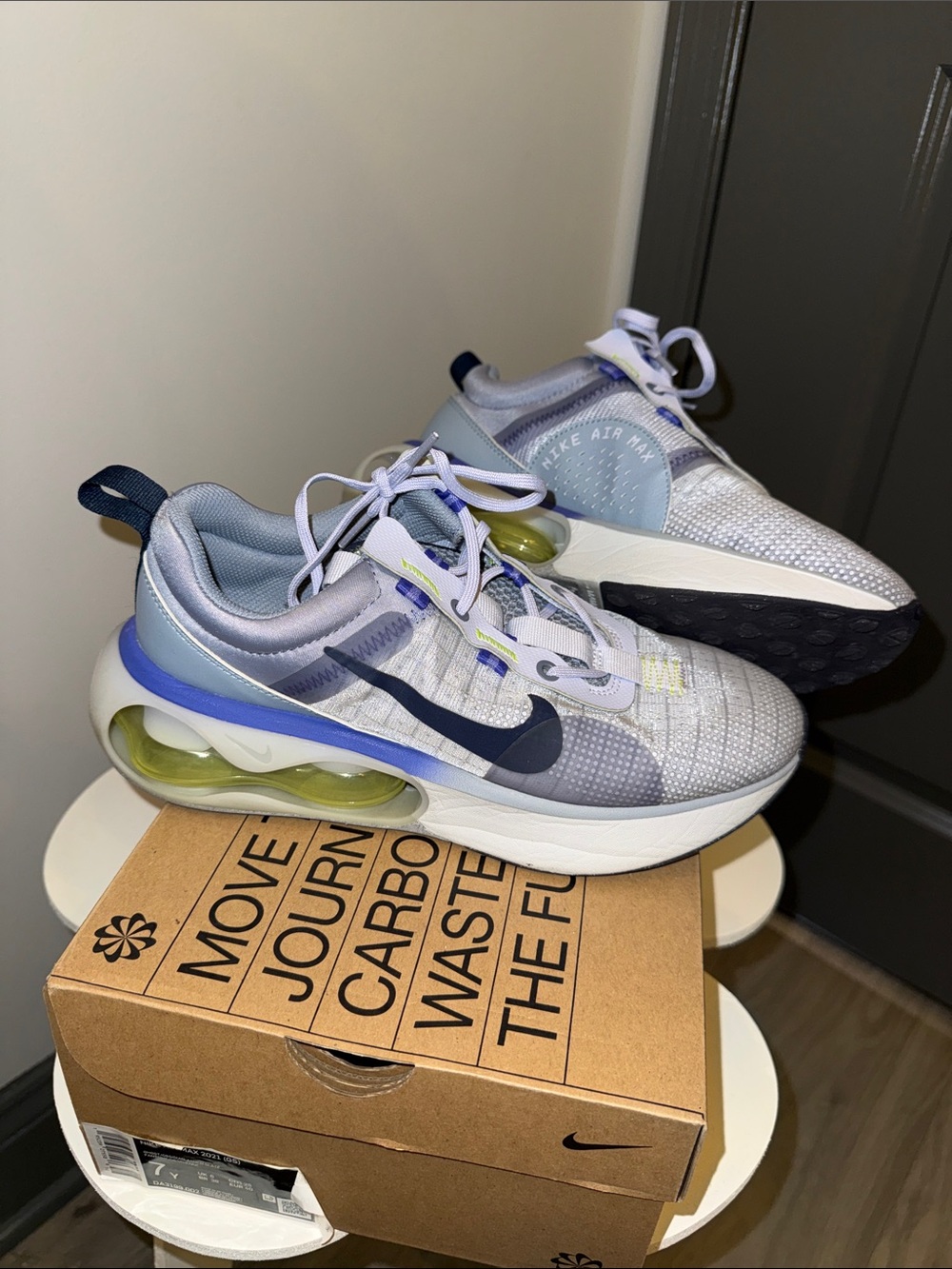 Nike Kids' Air Max 2021 Sneakers - Light Purple, Blue & Lime